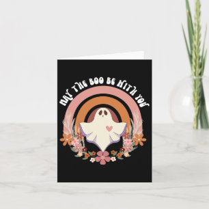 Retro-Geist Vintage-Blumen Boho-Halloween Süßer He Karte