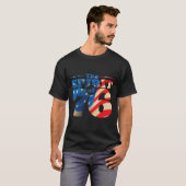 Retro Geist vom 76. 4. Juli Shirt (Vorne ganz)