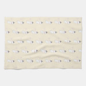 Retro-Geister-Doodle-Halloween-Muster Geschirrtuch (Horizontal)
