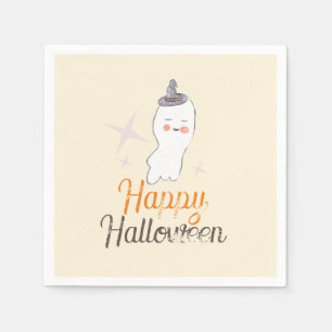 Retro-Geister-Kritzel-Halloween-Geburtstagsfeier Serviette