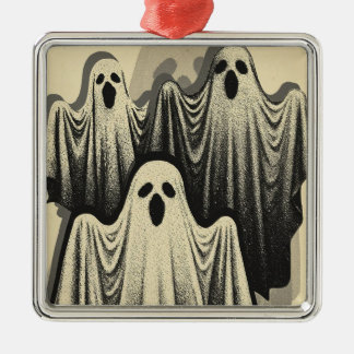 Retro-Geister-Trio schwebend Ornament Aus Metall
