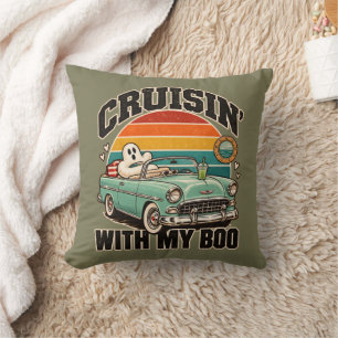 Retro-Geisterwagen Cruisin 'mit meinem Boo Hallowe Kissen