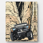 Retro-Geländewagen Rock Crawl Pop-Art Fotoplatte (Vorderseite)