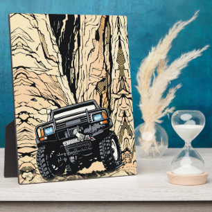 Retro-Geländewagen Rock Crawl Pop-Art Fotoplatte