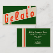Retro gelato visitenkarte (Vorne/Hinten)