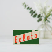 Retro gelato visitenkarte (Stehend Vorderseite)
