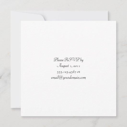 Retro-Gelb-Grün-Blume Post Hochzeit Einladung (Rückseite)