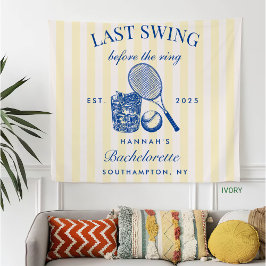 Retro Gelb letzte Swing vor dem Ring Tennis Bac Fleecedecke