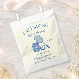 Retro Gelb letzte Swing vor dem Ring Tennis Bac Geschenktütchen