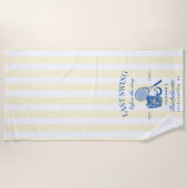 Retro Gelb letzte Swing vor dem Ring Tennis Bac Strandtuch (Vorderseite)