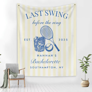Retro Gelb Letzter Schwung vor dem Ring Tennis Bac Fleecedecke