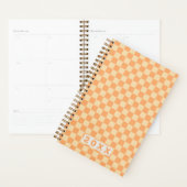 Retro Gelb Orange Schachbrettmuster Planer (Anzeige)