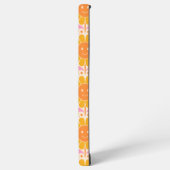 Retro-Gelb-Rosa-Happy-Face-Blume Muster Samsung Galaxy Hülle (Linke Seite)