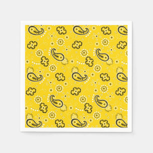 Retro gelbe Bandanna/Bandana Serviette