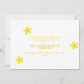 Retro Gelbe Blume Kinderdusche Einladung (Rückseite)