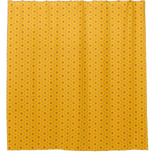 Retro Gelbe Blume Power Duschvorhang