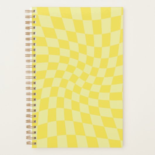 Retro-Gelbe Karos verschleierte Karton Planer (Vorderseite)