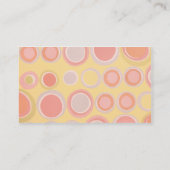 Retro gelbe Kreise Visitenkarte (Rückseite)