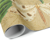 Retro-Gelbe Libblütenblüte Geschenkpapier (Rolleneckpunkt)