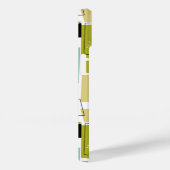 Retro-Gelbe Quadrate Sternexplosion Mitte Jahrhund Case-Mate iPhone Hülle (Rückseite / Rechts)