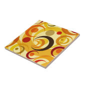 Retro gelbe und orange Kreise Fliese (Seite)