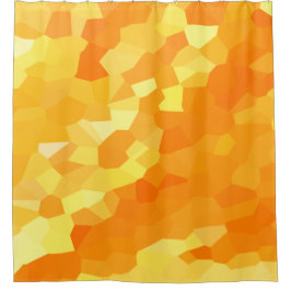 Retro gelber und orange Buntglas-Sonnenuntergang Duschvorhang