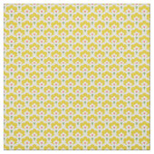 Retro Gelbes Blumengartenmuster Stoff (Muster)