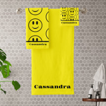 Retro Gelbes glückliches Gesicht lächelnd