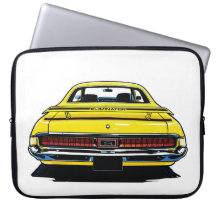 Retro-gelbes Muscle-Car, Illustration im Pop-Art-S