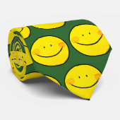 Retro-gelbes Smiley-Gesicht-Muster Krawatte (Gerollt)