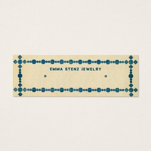 Retro Gem Border ・ Earring Hoops Stuck Display Car (Vorderseite)