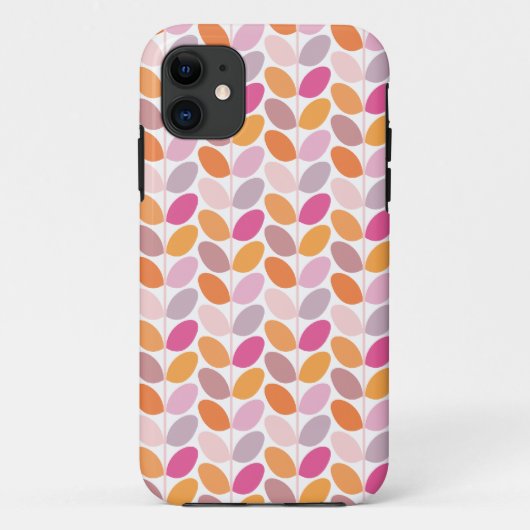 Retro gemusterter Mit Blumenfall Case-Mate iPhone Hülle (Rückseite)