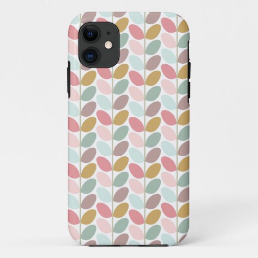 Retro gemusterter Mit Blumenfall Case-Mate iPhone Hülle (Rückseite)