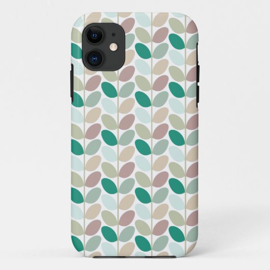 Retro gemusterter Mit Blumenfall Case-Mate iPhone Hülle (Rückseite)