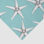 Retro gemusterter Weißer Seestern Seidenpapier (Ausschnitt)