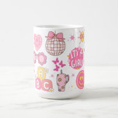 Retro Gender Reveal Es ist ein Mädchen Verwandlungstasse (Zentrum)