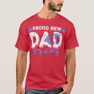 Retro Gender Reveal Proud New Dad Es ist ein Junge T-Shirt