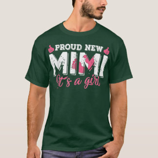 Retro Gender Reveal Proud New Mimi Es ist ein Mädc T-Shirt