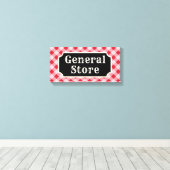Retro-General Store Schild Leinwand (Insitu (Holzboden))