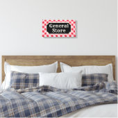 Retro-General Store Schild Leinwand (Insitu (Schlafzimmer))