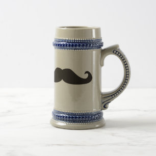 Retro gentelman Schnurrbart-Hipster-Bier Stein Bierglas