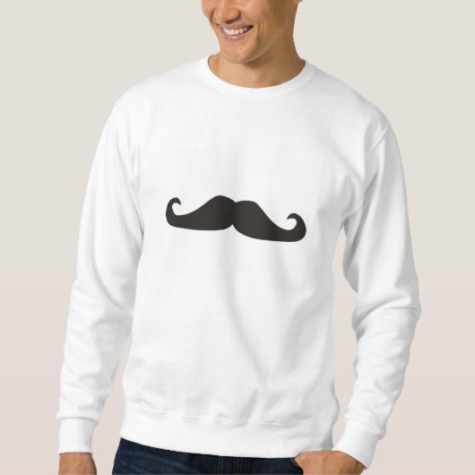 Retro gentelman Schnurrbart-Hipster Sweatshirt (Vorderseite)