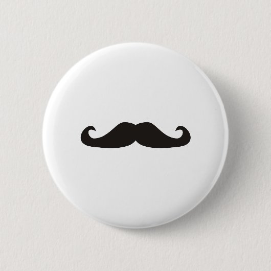 Retro gentelman Schnurrbartillustration Button (Vorderseite)