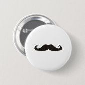 Retro gentelman Schnurrbartillustration Button (Vorne & Hinten)
