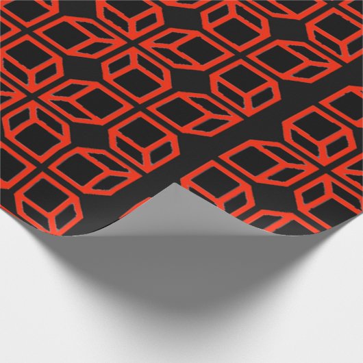 "Retro Geo Design Geschenkpapier (Ecke)