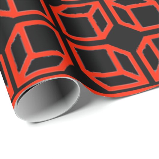 "Retro Geo Design Geschenkpapier (Rolleneckpunkt)