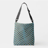 "Retro Geo Pattern" Anpassbare Monogramm Tragetaschen Mit Langen Trägern (Vorderseite)