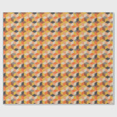 Retro Geometric 60er, Vintag nahtlos. Geschenkpapier (Flach)