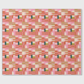 Retro Geometric Abstrakt Mosaic Geschenkpapier (Flach)