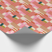 Retro Geometric Abstrakt Mosaic Geschenkpapier (Ecke)
